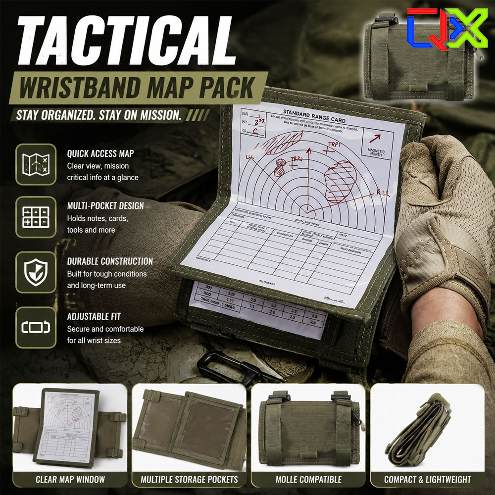 Outdoor Hunting Maps - QX Taktik Bilek Harita Çantası Kol