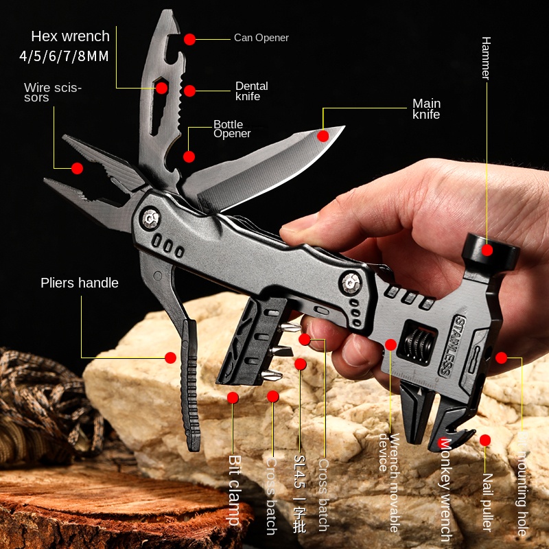 Çok fonksiyonlu Pense Çok Amaç - Outdoor Hunting Knife Set incelemesi ve fiyatı